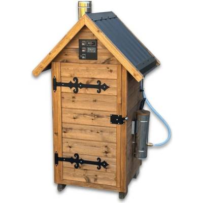 Kalme Elektrická dřevěná udírna s dymboxem 310L hnědá