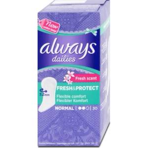 Always Ежедневни дамски превръзки Fresh Scent, 30 бр (2273618)