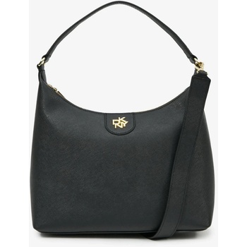 DKNY Černá dámská malá kožená crossbody kabelka Carol