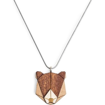 BeWooden Dámský dřevěný přívěsek na krk Bear Pendant AP2