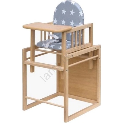 COSING - Детски стол за хранене 2 в 1 Viktoria бук/сив (CI0012)