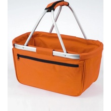 Halfar Skládací nákupní s hliníkovým rámem a kapsou na zip Barva: Oranžová, Velikost: 45 x 25 x 25 cm