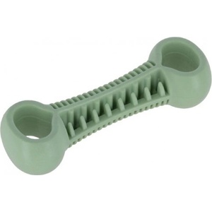 Kerbl Dumbbell - играчка за кучета за апортиране, дъвчене и почистване на зъбите, TPE материал, Зелен, 13, 5 см, Германия - 86241
