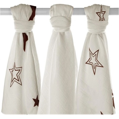 KIKKO Bambusové XKKO BMB Natural Brown Stars MIX 3 ks