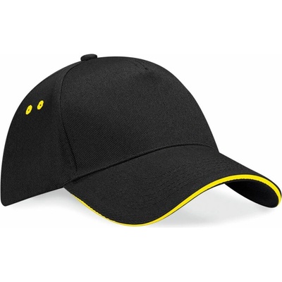 Beechfield B15C 5 panelová sandwich 53.015C black/yellow