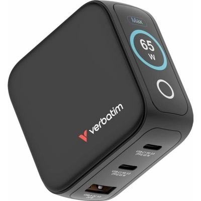 Verbatim Mini GaN 2× PD 65 W, 1× QC 3.0