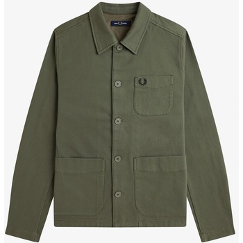 Fred Perry Men's Bedford Cord Overshirt - Wrth Green X21