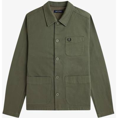 Fred Perry Men's Bedford Cord Overshirt - Wrth Green X21