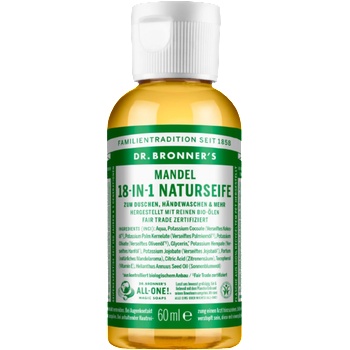 Dr. Bronner's 18in1 Натурален сапун - Бадеми - 60 мл