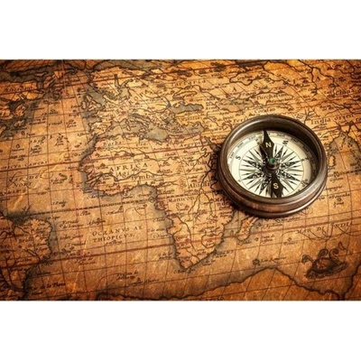 DIMEX ART Флизелинов фототапет компас и карта 375 x 250 см