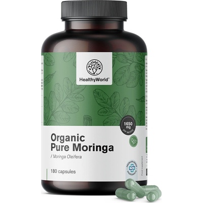 Healthy World BIO Moringa 1650 mg, 180 kapsúl