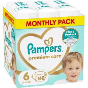 Pampers Пелени Pampers Premium Care - Размер 6, 13-18 kg, 140 броя (1100050904) - baby