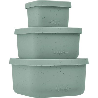 KikkaBoo Комплект кутии за храна KikkaBoo Platinum Silicone - Sage, 3 броя (31302050009)