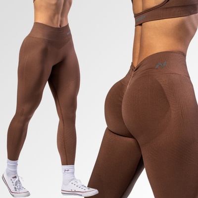 Nebbia Bezšvové push-up legíny s vysokým pásom TOTALLY SEAMLESS 303 brown