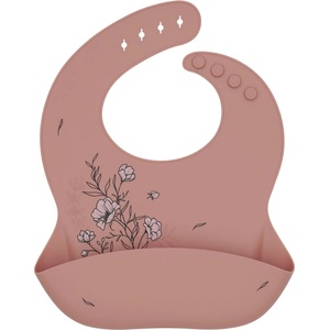 KikkaBoo Силиконов лигавник KikkaBoo Platinum Silicone - Flora, Blush (31302050040) - baby