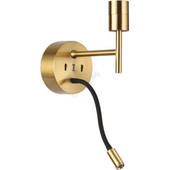 Image 1 of Ideal Lux - LED гъвкава лампа SET 1xE27/42W/230V + LED/3W/230V златна (ID259857)