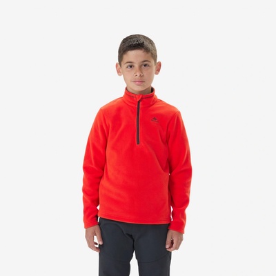 Quechua detská mikina MH100 červená oranžová