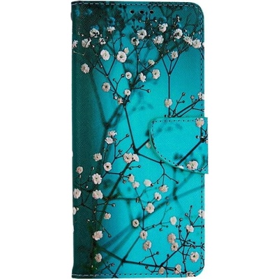 Pouzdro TopQ Xiaomi Redmi 10C knížkové Modré s květy