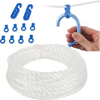 Verk 01816 Šňůra na prádlo 5 m + 8 závěsů