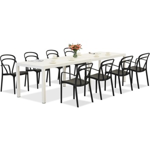 BICA Комплект градински мебели за 8 души King Double/Vague white/anthracite Bica (BC439BL-8xBC312ANT)