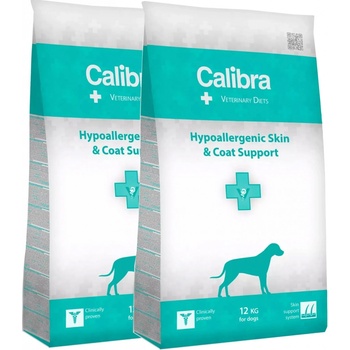 Calibra Vet Diet Dog Hypoallergenic Skin & Coat support 2 x 12 kg