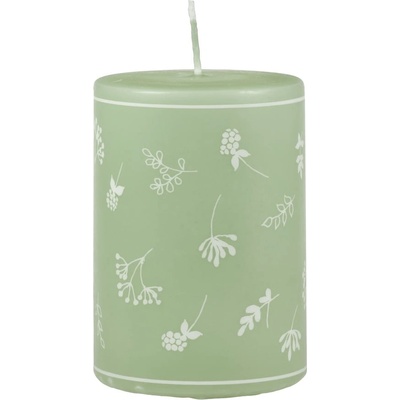 Unipar Зелена свещ , време на горене 48 часа Fleur - Unipar (Fleur Green Pillar 70x100)