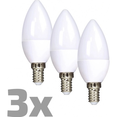 EURO-LUX LED žárovka E14, 4,8 W 40 W , 470 lm, 3000 K, tvar svíčky, 3 ks