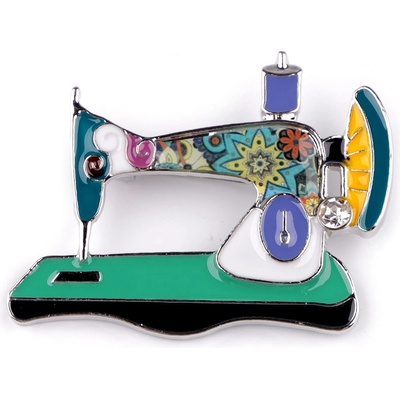 Stoklasa Kovová brož šicí stroj 2 zelená