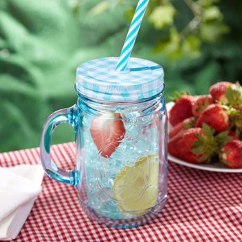 Image 1 of Винтидж буркан от цветно стъкло (12521)