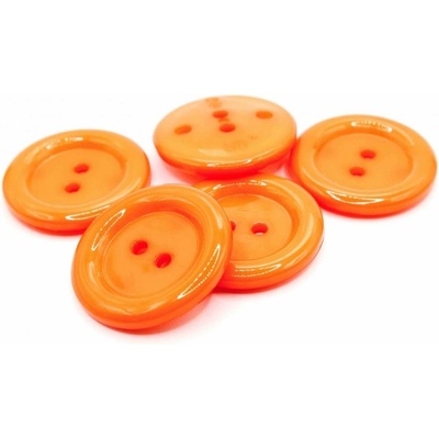 Dierkový maxi gombík - oranžová - priemer 3,8 cm