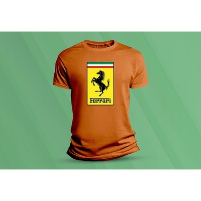 Sandratex dětské bavlněné tričko Ferrari. oranžová