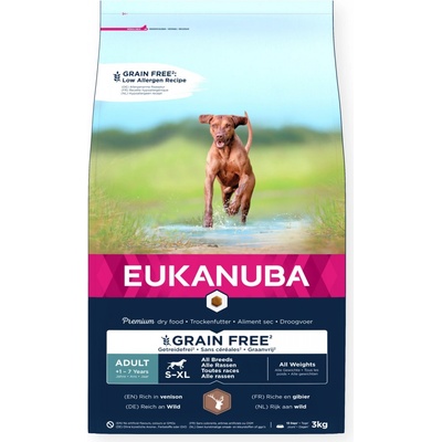 Eukanuba Grain Free Adult All Breeds Venison 3 kg