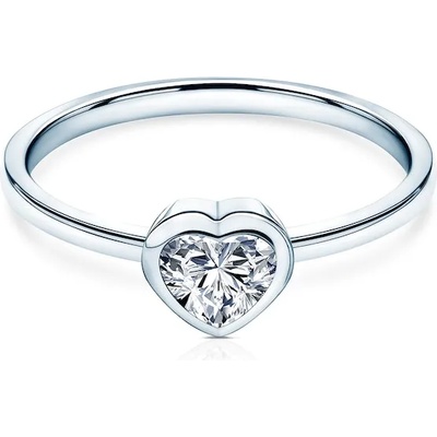 SAVICKI Годежен пръстен Pure: бяло злато, диамант с шлифовка