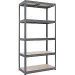 Carmen Метален стелаж STAR 180x90x45 см, до 350 кг на рафт - сив (3580506) - tierradesign