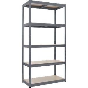 Carmen Метален стелаж STAR 180x90x45 см, до 350 кг на рафт - сив (3580506) - tierradesign