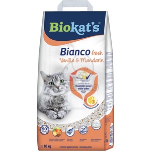 Biokat's Bianco Fresh котешка постелка ванилия и мандарина 10 кг