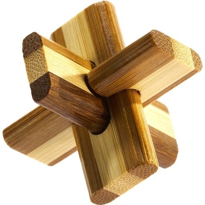 EUREKA 3D Bambusový hlavolam Doublecross