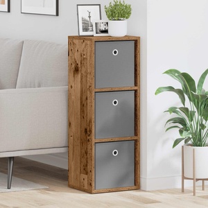 vidaXL Служебен шкаф с чекмедже Старо дърво 30, 5 x 27 x 84, 5 см (8000562)