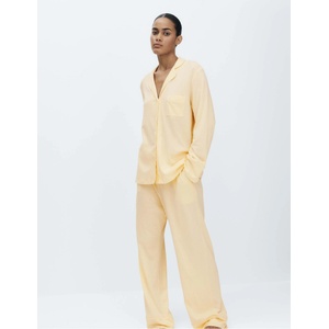 Marks & Spencer Памучен модален пижамен комплект Revere Marks & Spencer жълта Marks & Spencer | Zhalt | ЖЕНИ | L REG