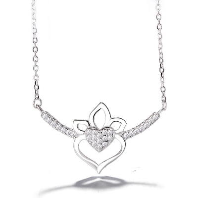 DELIS Стерлингово сребро 925, jw1235, модел сърце, родиево покритие (jw1235)