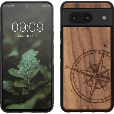 kwmobile Dřevěné Google Pixel 8 tmavě hnědé