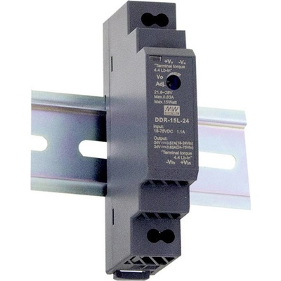 MEAN WELL DDR-15G-24 DC/DC měnič napětí na DIN lištu 24 V/DC 0.63 A 15 W Počet výstupů:1 x Obsah 1 ks