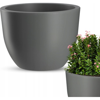Kadax Květináč plast šedý 34,5 x 34,5 x 25,5 cm