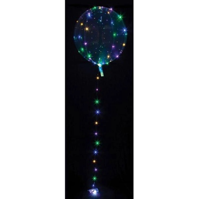 Amscan Guľa čistá svietiaca LED farebná 38 cm x 40 cm fóliový balónik