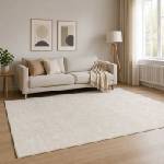 vidaXL Килим Кремаво 120 x 180 cm 100% полиестер 3 mm Пере се (42041625)