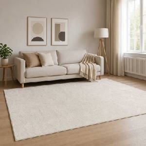 vidaXL Килим Кремаво 120 x 180 cm 100% полиестер 3 mm Пере се (42041625)