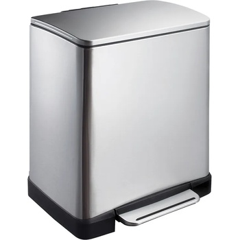 EKO-Europe Кош за отпадъци EKO E-CUBE с педал (20 л) - хром мат (EKO 926820 - Matt s/s)