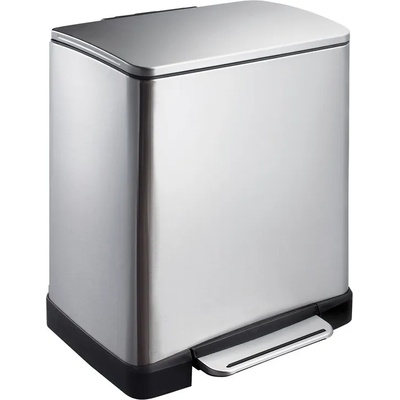 EKO-Europe Кош за отпадъци EKO E-CUBE с педал (20 л) - хром мат (EKO 926820 - Matt s/s)