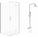 Cersanit Комплект душ кабина Cersanit Jota хром 90x90 см и душ колона Omnires Y хром (S160-001+Y1244X-6/KCR)
