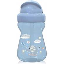 Baby Care Mini športová fľaša so slamkou 200 ml Moonlight Blue